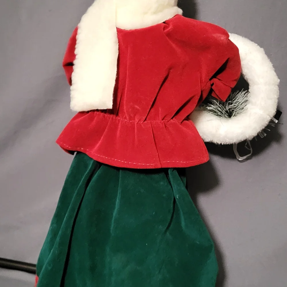 Festive Holiday Figurine with Red and Green Outfit